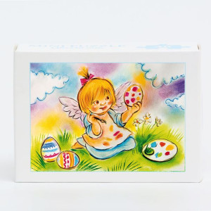 Aniołki motyw Wielkanocny - Puzzle w kartoniku