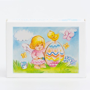 Aniołki motyw Wielkanocny - Puzzle w kartoniku