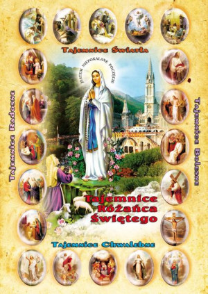 Matka Boża z Lourdes - Puzlle w kartoniku