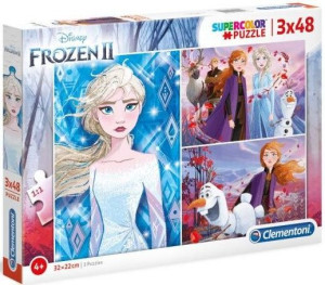 Clementoni Puzzle 3x48 El Kraina Lodu Frozen 2