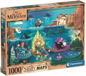 Clementoni Puzzle 1000 El Story Maps Mała Syrenka