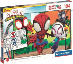 Clementoni Puzzle 104 El Dwustronne Spidey