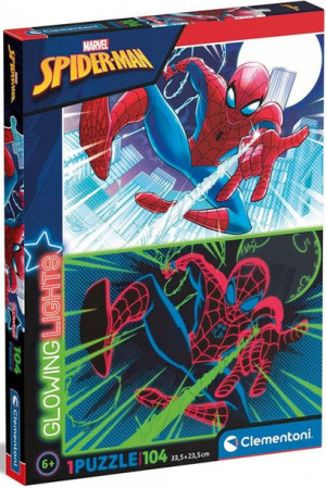 Clementoni Puzzle 104 El Glowing Spiderman