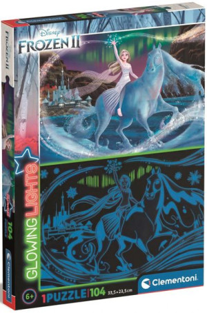 Clementoni Puzzle 104 El Glowing Kraina Lodu 2