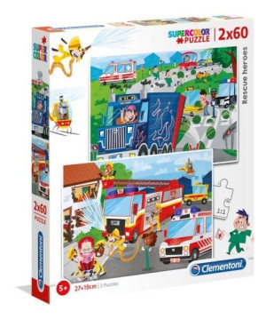 Clementoni Puzzle 2x60el Rescue Heroes