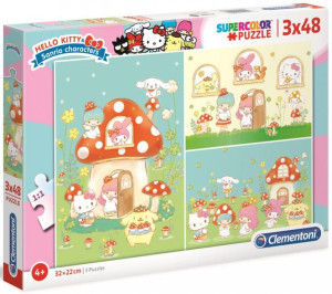 Clementoni Puzzle 3x48 El Hello Kitty