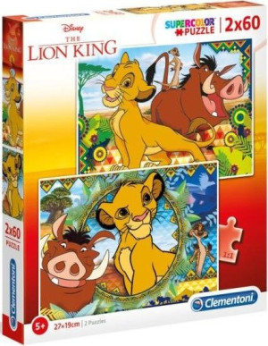 Clementoni Puzzle 2x60 El Król Lew