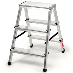 KADAX Drabina, podest aluminiowy dwustronny 125kg