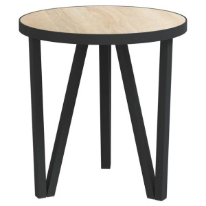 Stolik herbaciany, dąb sonoma, Ø35 cm, MDF