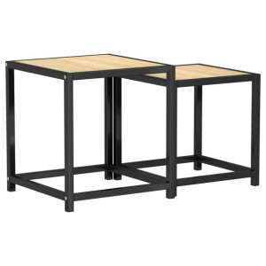 Stoliki herbaciane, 2 szt., MDF, dąb sonoma