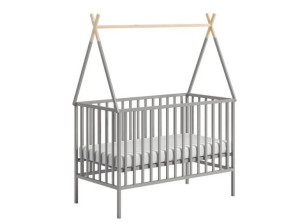 Łóżeczko niemowlęce 120x60 Tipi Szare