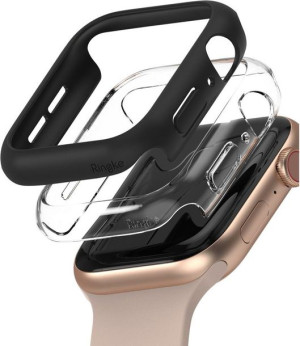 Etui Ringke Slim Apple Watch 4/5/6/SE 40mm Clear + Black [2 PACK]