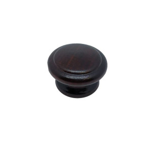 Gałka meblowa drewniana, orzech ciemny, fi 44mm