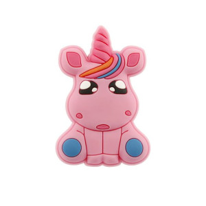 Gałka meblowa UNICORN, uchwyt dziecięcy, gumowy, różowy