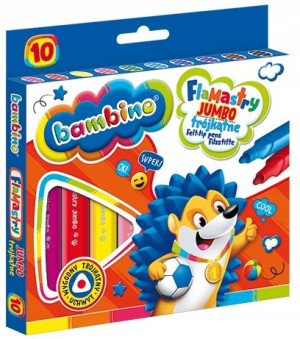 Flamastry JUMBO TRÓJKĄTNE 10 kolorów