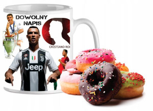 Kubek z Cristiano Ronaldo + Imię GRATIS