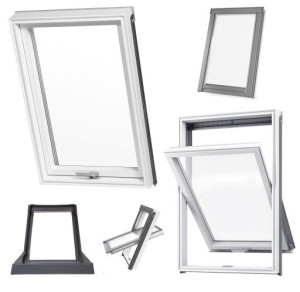 RoofLITE+ Okno dachowe TRIO PVC  78x118 + kołnierz