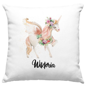 Poduszka z jednorożcem *TWOJE IMIĘ*personalizowana