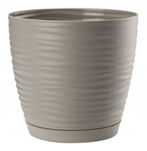 Doniczka Osłonka Na Kwiaty Podstawka Szara 13cm