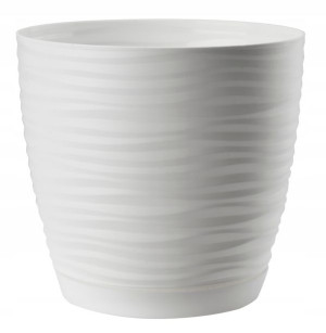 Doniczka Osłonka Na Kwiaty Podstawka Biała 17cm