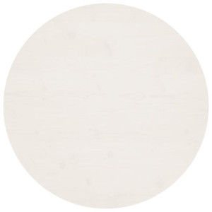 Blat stołu, biały, Ø80x2,5 cm, lite drewno sosnowe