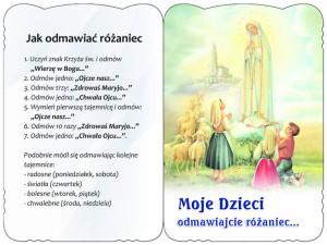 Karnet Modlitewny - Moje dzieci odmawiajcie różaniec