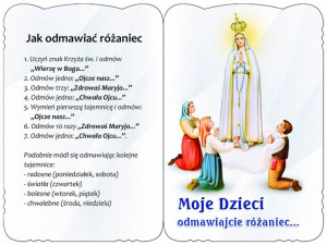 Karnet Modlitewny - Moje dzieci odmawiajcie różaniec