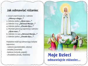 Karnet Modlitewny - Moje dzieci odmawiajcie różaniec