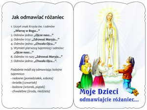 Karnet Modlitewny - Moje dzieci odmawiajcie różaniec
