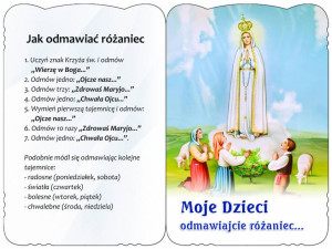 Karnet Modlitewny - Moje dzieci odmawiajcie różaniec