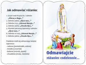 Karnet Modlitewny - Odmawiajcie różaniec codziennie