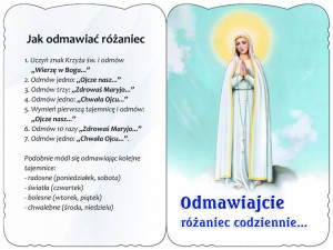 Karnet Modlitewny - Odmawiajcie różaniec codziennie