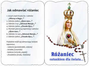 Karnet Modlitewny - Różaniec ratunkiem dla świata