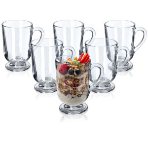 Szklanki Z Uchem Do Kawy Latte Koktajli 300ml 6szt