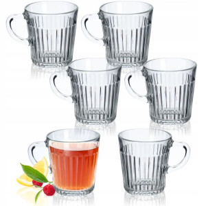 Szklanka Z Uchem Do Napojów Herbaty 6 Szt 250ml