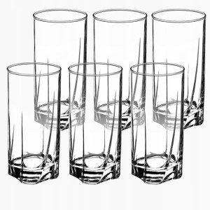 Szklanka Do Napojów Soków Drinków 6 Szt 380 Ml