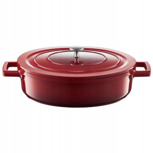 Patelnia Głęboka Non-stick Pokrywa Gaz Indukcja 3l