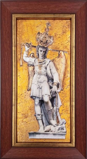 Święty Michał Archanioł  - Ceramika żywiczna w ramce