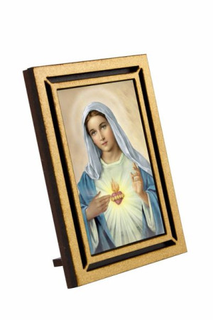 Serce Maryi - Obraz prostokątny w ramce HDF