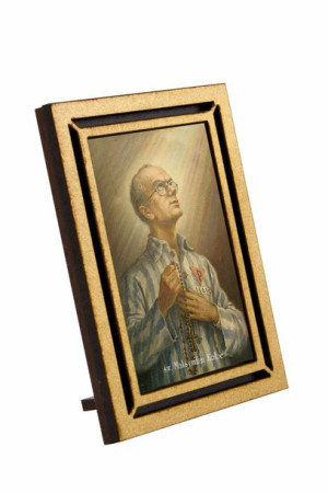 Święty Maksymilan Kolbe - Obraz prostokątny w ramce HDF