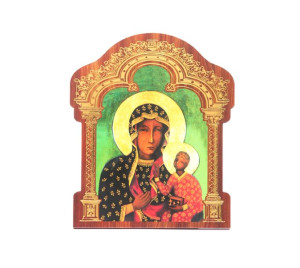 Matka Boża Częstochowska - Obrazek HDF ze złotą ramką