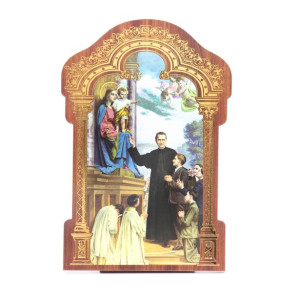 Święty Jan Bosko - Obrazek HDF z złotą ramką