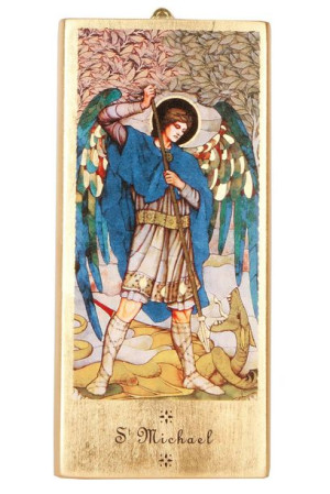 Archanioł Michał - deska ręcznie złocona