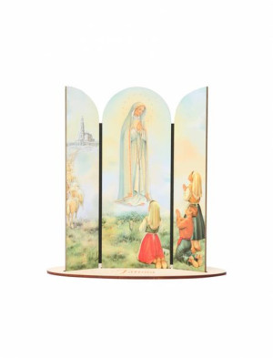 Tryptyk fatimski - Scena objawienia w Fatimie 15x12 cm