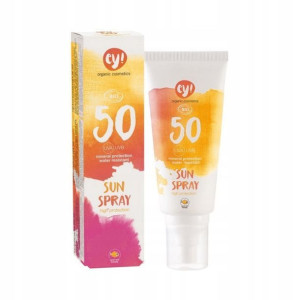 Spray na słońce SPF 50 Certyfikowany wodoodporny wegański 100 ml EY!