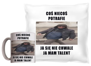 ZESTAW Kubek + Poduszka Coś niecoś potrafię