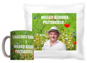 ZESTAW Kubek + Poduszka Makłowicz miłego dzionka