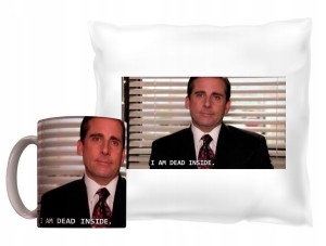 ZESTAW Kubek + Poduszka The Office I'm Dead Inside