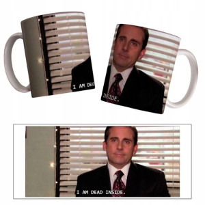 Kubek z nadrukiem The Office I'm Dead Inside 330ml