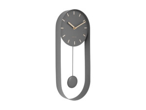 Zegar ścienny z wahadłem PENDULUM CHARM szary